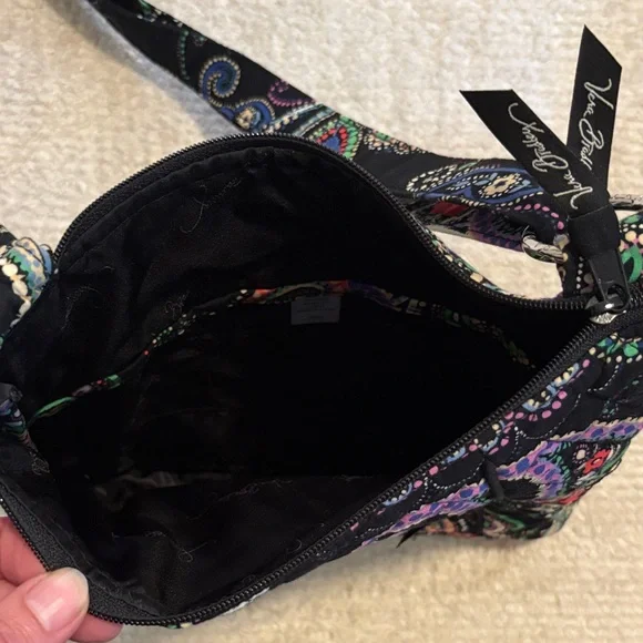 Vera Bradley Black and Multicolor Paisley Crossbody Bag - Picture 2 of 3